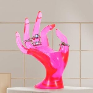 Hand jewelry pink holder